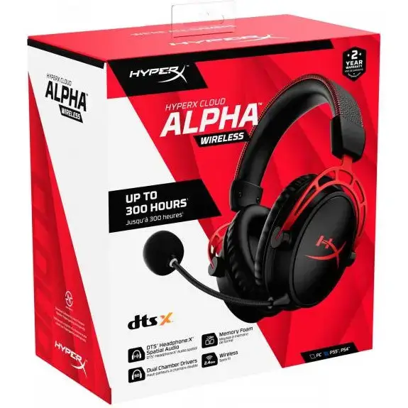 Навушники з мікрофоном HyperX Cloud Alpha Wireless Black (4P5D4AA)