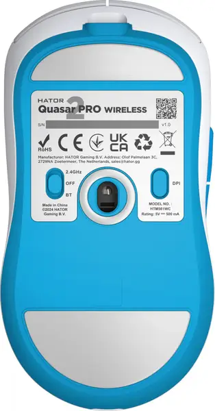 Миша HATOR Quasar 2 PRO Wireless White/Cyan (HTM561WC)