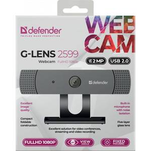 Веб-камера Defender G-lens 2599 Full HD 1080p Black (63199) Веб-камера Defender G-lens 2599 Full HD 1080p Black (63199)