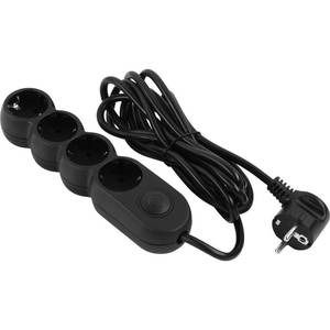 Мережевий фільтр 2E Plus 3 м, 4 розетки Black (2E-U04VESM3BK) Мережевий фільтр 2E Plus 3 м, 4 розетки Black (2E-U04VESM3BK)