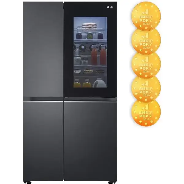 Холодильник з морозильною камерою LG GC-Q257CBFV