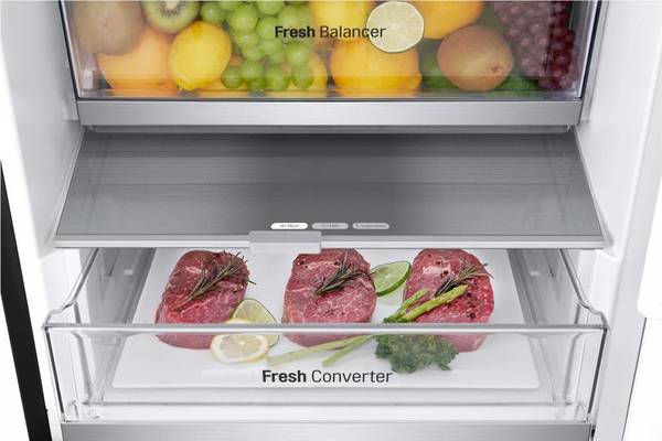 Холодильник з морозильною камерою LG GC-B509FTZW