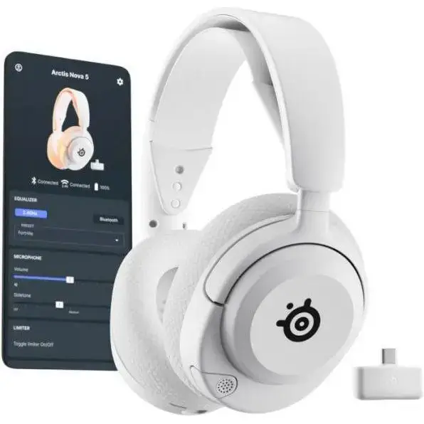 Навушники з мікрофоном SteelSeries Arctis Nova 5 White (61671)