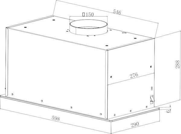 Витяжка вбудована Hansa OMP6555BGH