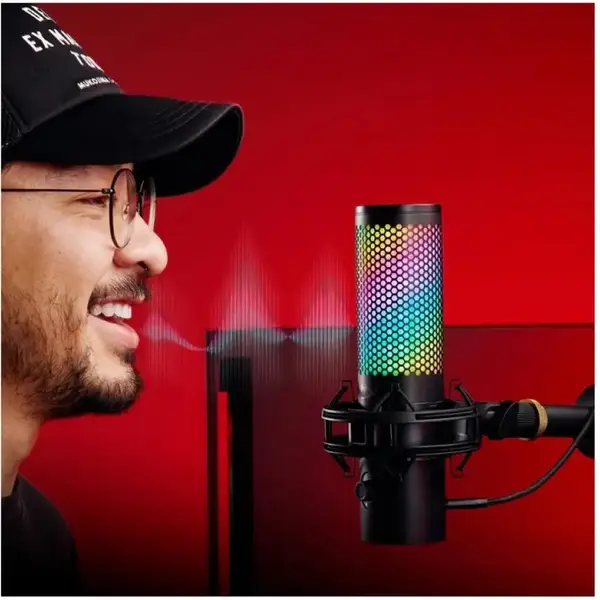 Мікрофон для ПК/ для стрімінгу, подкастів HyperX QuadCast 2 S Black RGB (9A273AA)