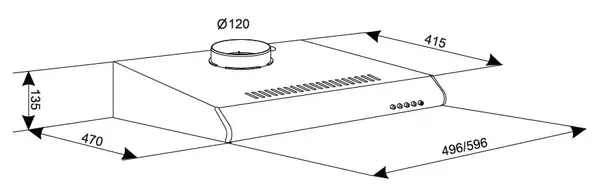 Витяжка пласка Eleyus Line I 50 BL