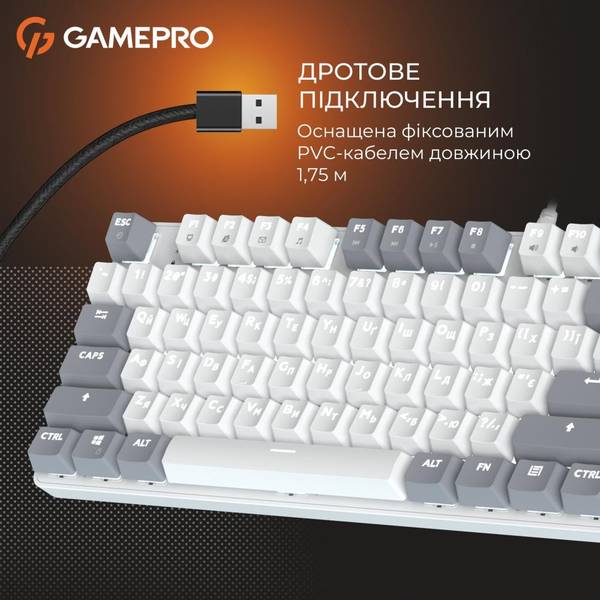 Клавіатура GamePro Genesis Metallic (MK110W)