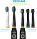 Насадки для електричної зубної щітки Pecham Насадки середньої жорсткості до електричної зубної щітки Pecham Black Travel (0290119080301)