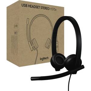 Навушники з мікрофоном Logitech H570e Stereo USB-A Black (981-001430) Навушники з мікрофоном Logitech H570e Stereo USB-A Black (981-001430)