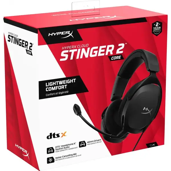 Наушники с микрофоном HyperX Cloud Stinger 2 Core Wired Black (683L9AA)