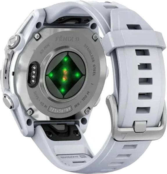 Смарт-годинник Garmin Fenix 8 43mm AMOLED Silver with Whitestone Silicone Band (010-02903-06)