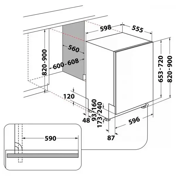 Посудомийна машина Whirlpool WIC 3C33 PFE