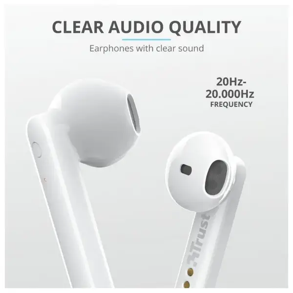 Навушники TWS Trust Primo Touch True Wireless Mic White (23783)