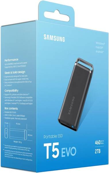 SSD накопичувач Samsung T5 EVO 2 TB (MU-PH2T0S)