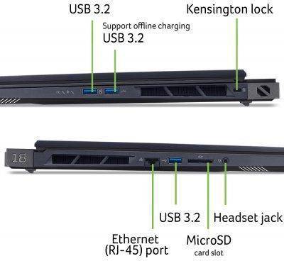 Ноутбук Acer Predator Helios 18 AI PH18-73-94QQ Black (NH.QVZEU.003)