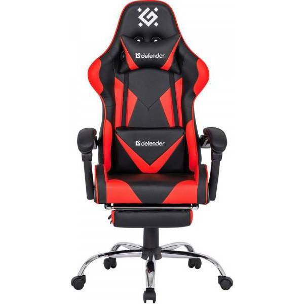 Комп'ютерне крісло для геймера Defender Pilot PU Red/black (64354)
