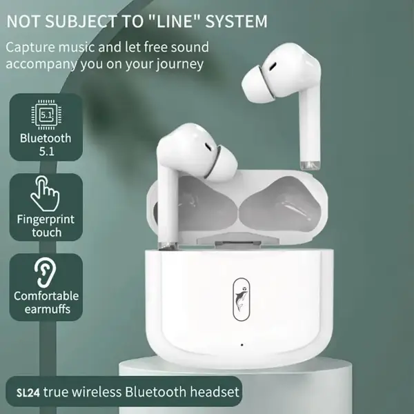 Навушники TWS SkyDolphin SL24 White (BTE-000179)