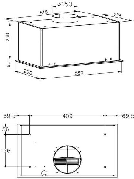 Витяжка вбудована Hansa OMP6553WGH