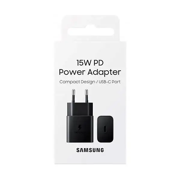 Сетевое зарядное устройство для Samsung 15W PD Power Adapter (w/o cable) Black (EP-T1510NBE)