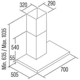 Витяжка Т-подібна Cata Legend 700 X (02021306)