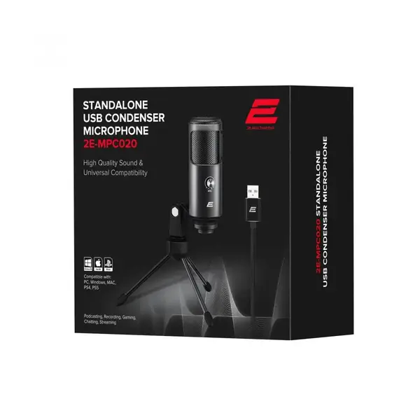 Мікрофон для ПК/ для стрімінгу, подкастів 2E AU-903 (2E-MPC020)