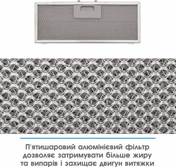 Витяжка вбудована Eleyus UNIA 800 LED 52 BL