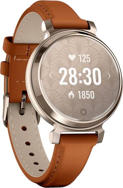 Смарт-годинник Garmin Lily 2 Classic Cream Gold with Tan Leather Band (010-02839-02/60)