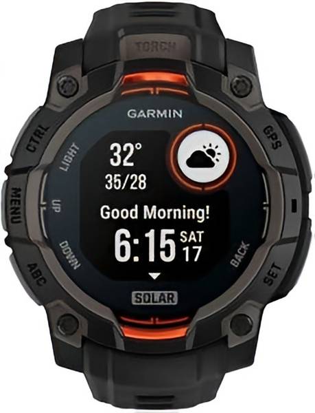 Смарт-годинник Garmin Instinct 3 45mm Solar Black with Black Band (010-02934-00/40)