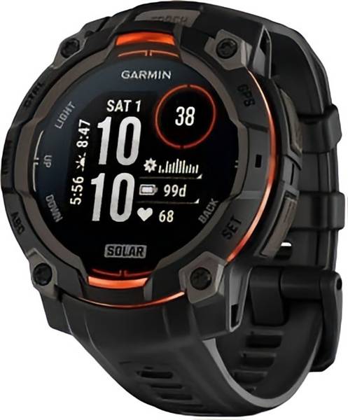 Смарт-годинник Garmin Instinct 3 45mm Solar Black with Black Band (010-02934-00/40)