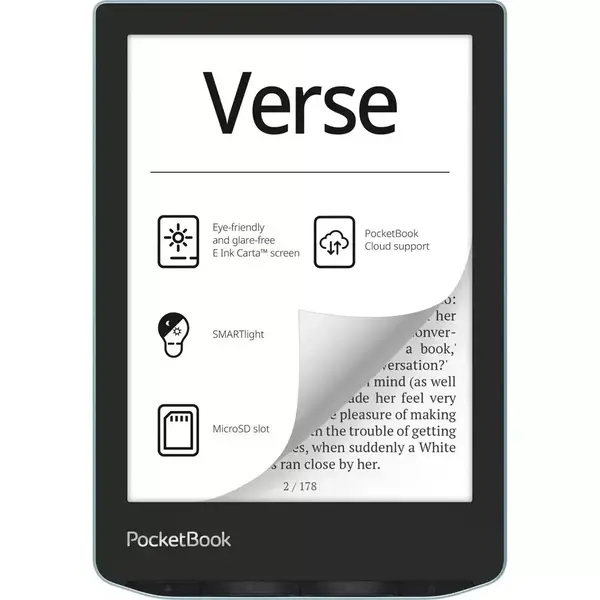 Электронная книга с подсветкой PocketBook 629 Verse Bright Blue (PB629-2-CIS)