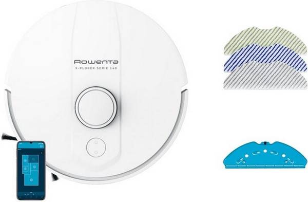 Робот-пилосос з вологим прибиранням Rowenta X-Plorer Serie 140 Total Care RR9177WH