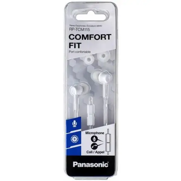Навушники з мікрофоном Panasonic RP-TCM115GC White (RP-TCM115GC-W)