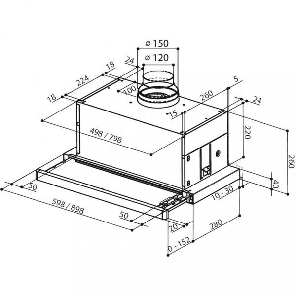 Витяжка телескопічна Faber Maxima NG Eco Ev8 Wh A90 (315.0635.141)