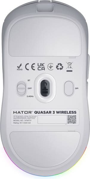 Миша HATOR Quasar 3 Wireless White (HTM731)