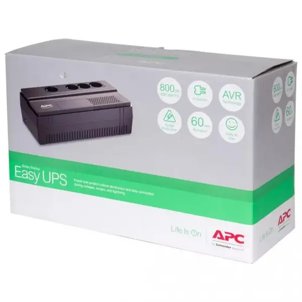Лінійно-інтерактивне ДБЖ APC Easy UPS 800VA Schuko (BV800I-GR)