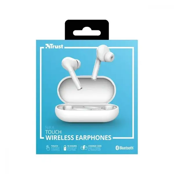 Навушники TWS Trust Nika Touch True Wireless Mic White (23705)
