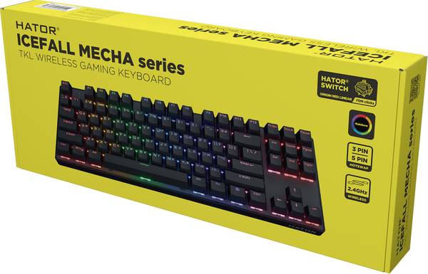 Клавіатура HATOR Icefall Mecha TKL wireless Rainbow Black (HTK287UA)