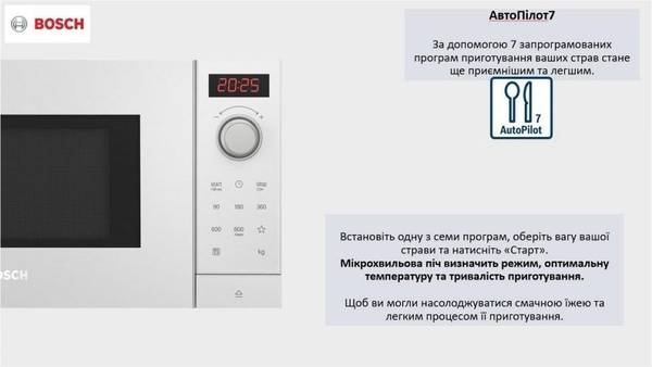 Мікрохвильовка Bosch FFL023MW0