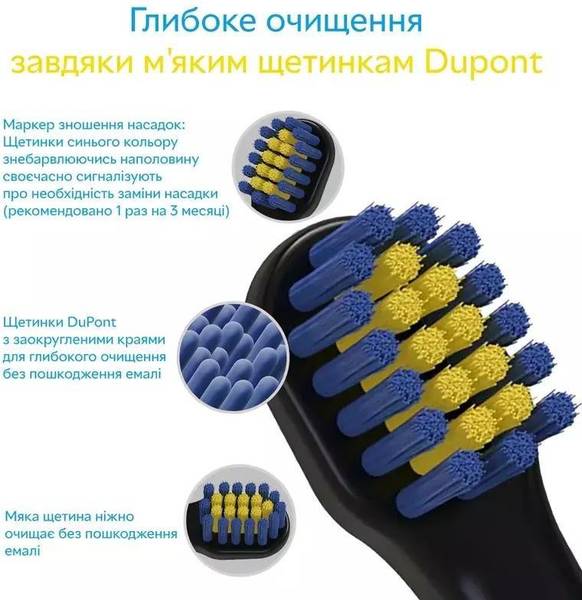 Насадки для електричної зубної щітки Pecham Насадки м'ягкі до електричної зубної щітки Pecham білі (0290119080806)