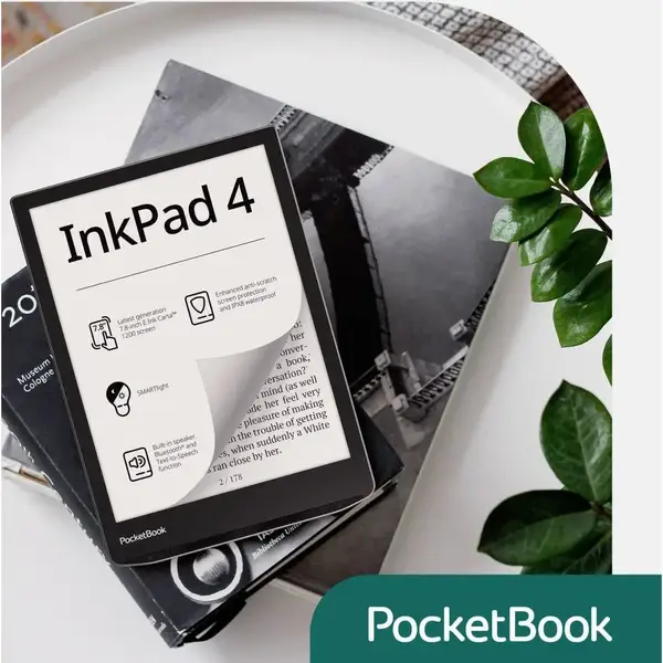 Электронная книга с подсветкой PocketBook 743G InkPad 4, Stundust Silver (PB743G-U-CIS)