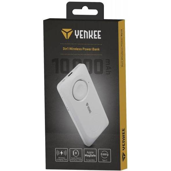 Зовнішній акумулятор (павербанк) YENKEE YPB 510 10000mAh 22.5W White (37000006)