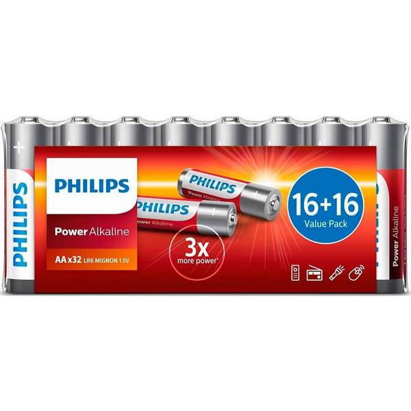 Батарейка Philips AA bat Alkaline 32шт Power (LR6P32FV/10)