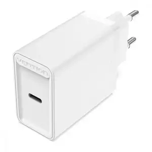 Мережевий зарядний пристрій Vention USB Type C + QC4.0 20W White (FADW0-EU)