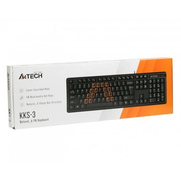 Клавіатура A4Tech KKS-3 USB Black
