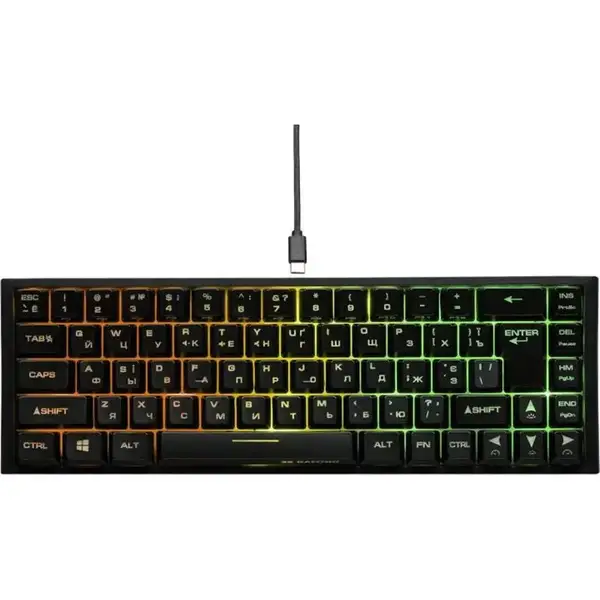 Клавиатура 2E KG360 RGB Wireless Black (2E-KG360UBK)