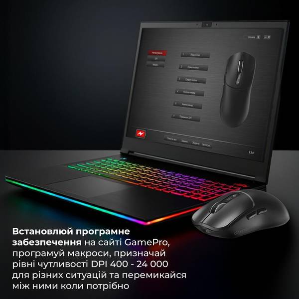 Миша GamePro Genesis Ranker Black (GM012B)
