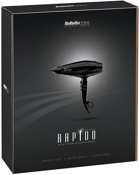 Фен BaByliss PRO Rapido Black BAB7000IE