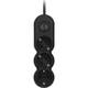 Мережевий фільтр 2E Plus 5 м, 3 розетки Black (2E-U03VES5MBK)