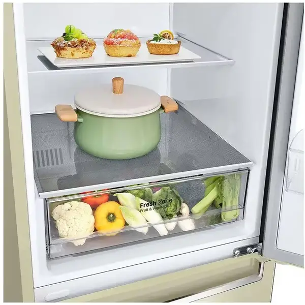 Холодильник з морозильною камерою LG GC-B459SECL