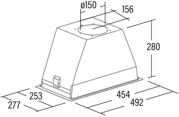 Витяжка вбудована Cata GL 45 X/C (02030305)